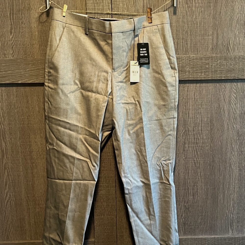 light grey mens slacks, size W28 L32, Slim fit